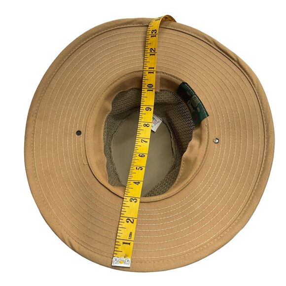 Orvis Men's‎ Wide Rim Safari Panama Hat Mesh Khaki Tan Small Western Cowboy - Picture 8 of 10